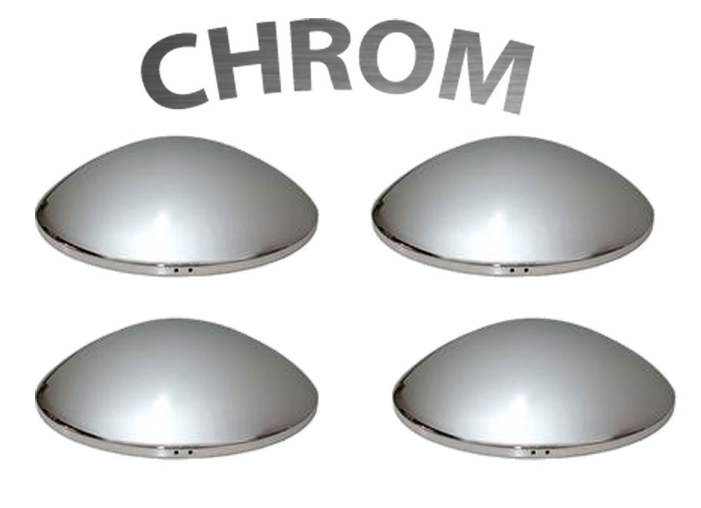 4 Stück Radkappe Chrom Retro VW Bus T1 T2 T3 Bulli + Käfer|14 Zoll + 15 Zoll